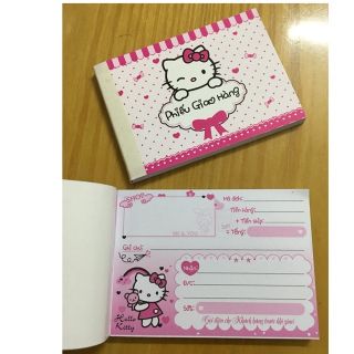 Tập 100 tờ phiếu giao hàng hellokitty dành cho các shop olnine sz A6