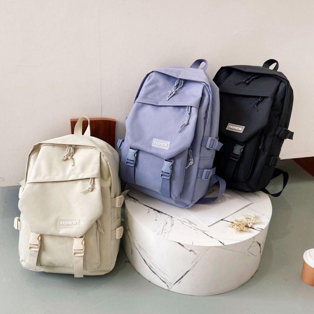 MOCHO Ba Lô Vải Canvas Thiết Kế Cỡ Lớn Thời Trang Hàn Quốc Xinh Xắn