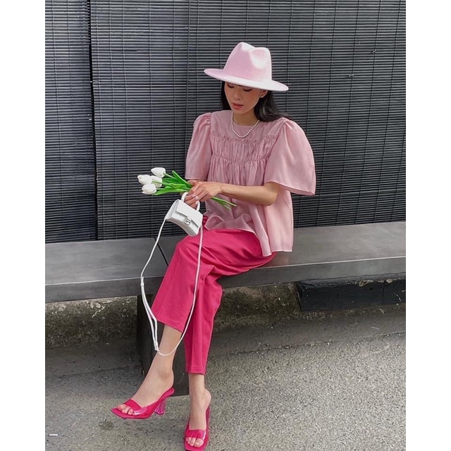 Bigsize  sét bộ tơ phối quần baggy