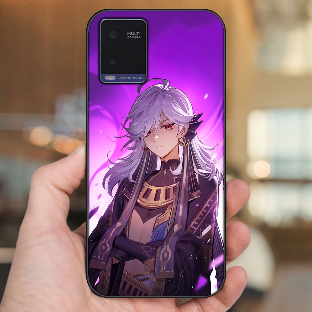 Ốp lưng Vivo Y21 viền đen in hình Cyno Genshin Impact