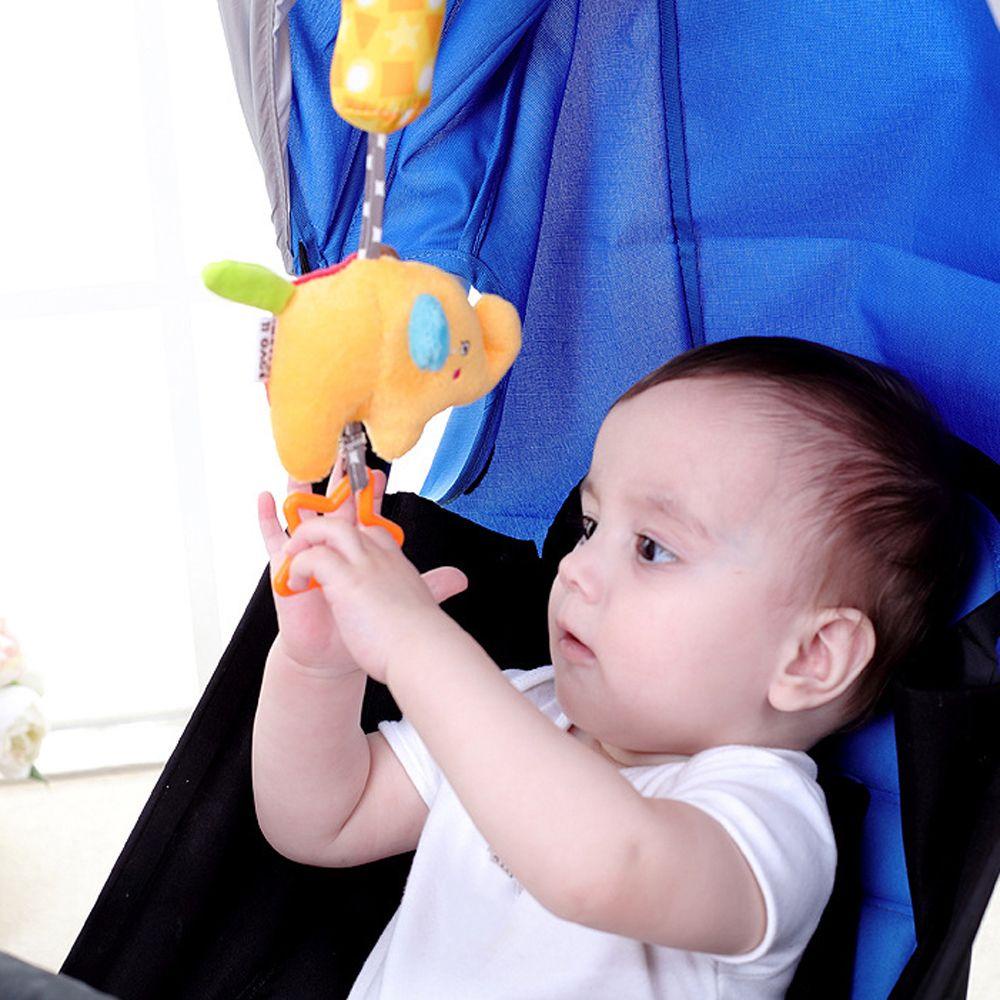 Đồ Chơi Lục Lạc Nhồi Bông Mềm Mại Hình Chú Voi / Cú / Ếch Đáng Yêu Cho Bé