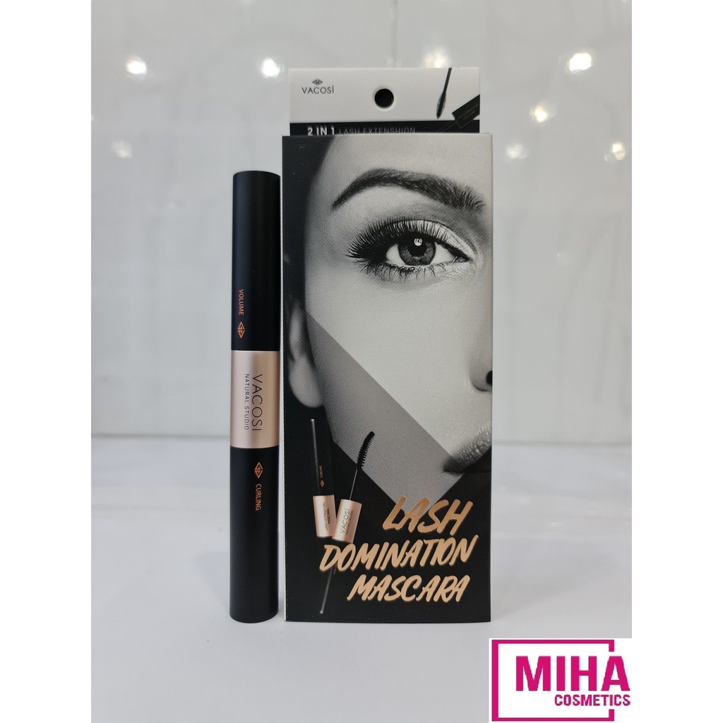 Mascara 2 Đầu VACOSI Làm Dài Và Cong Mi Không Lem Không Trôi Hàn Quốc