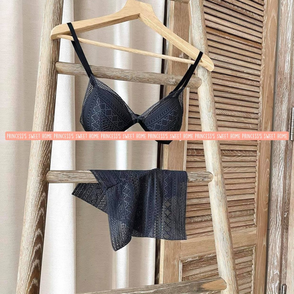 Bộ bralette áo + quần thiết kế cao cấp [Bộ đồ lót đùi ren sexy nữ có mút ôm ngực]