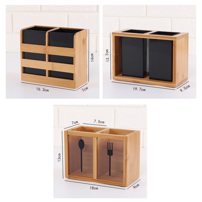 Giá Đỡ Đũa Bằng Tre Và Acrylic Đa Năng Tiện Dụng