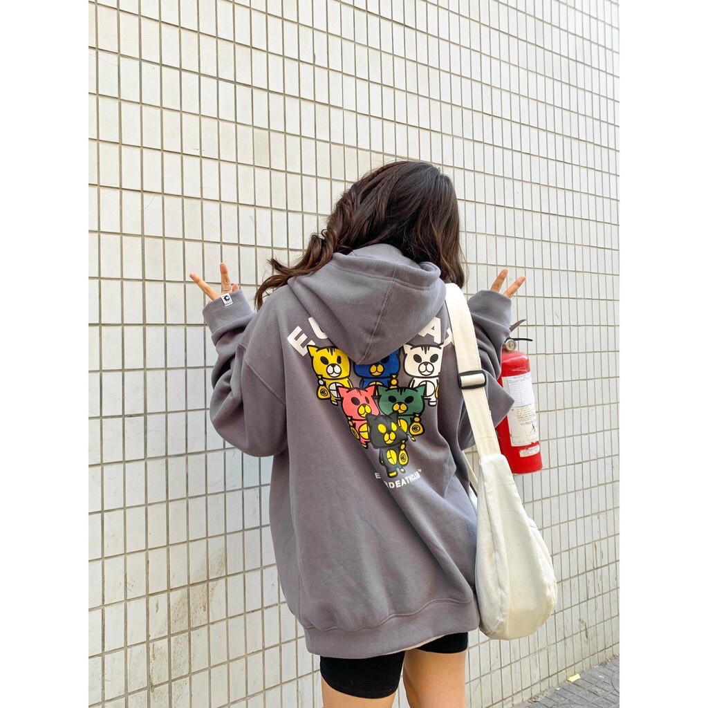 Áo Hoodie Nỉ Bông Ngoại EUROCAT Form Rộng Unisex Nam Nữ Ulzzang 𝐍𝐔𝐏𝐀𝐊𝐀𝐂𝐇𝐈