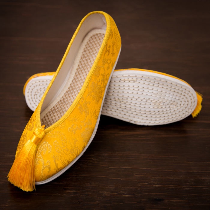 Giày Đế Bệt Thêu Hoa Tua Rua Phong Cách Trung Hoa Cổ Điển Cho Nữ