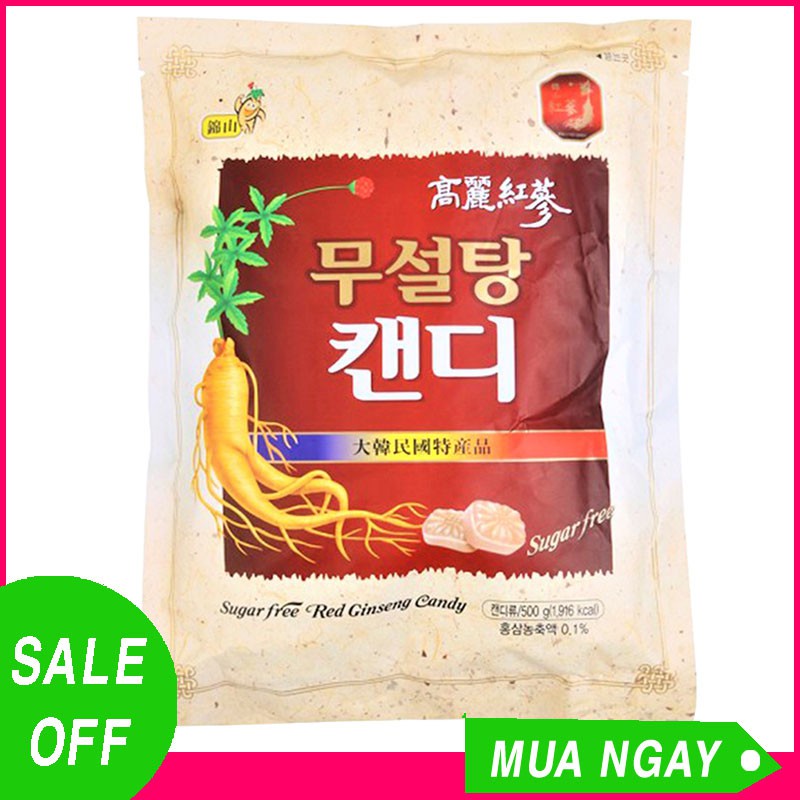 [ COMBO 3 GÓI ] KẸO SÂM KHÔNG ĐƯỜNG HÀN QUỐC 500G - DATE 2024