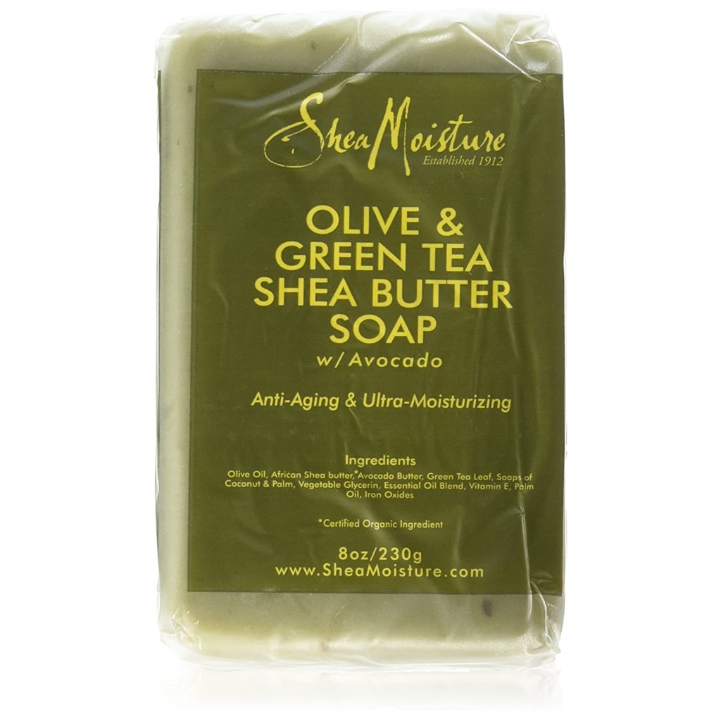 Shea Moisture xà phòng siêu dưỡng ẩm Olive &amp; Green Tea Shea Butter Bar Soap - 230g