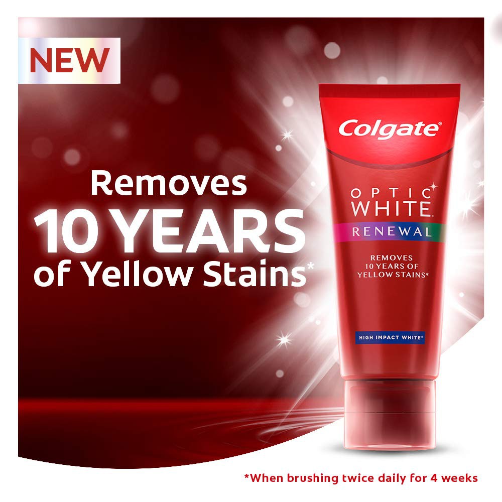 Kem đánh răng siêu trắng răng Colgate Optic White Renewal của Mỹ