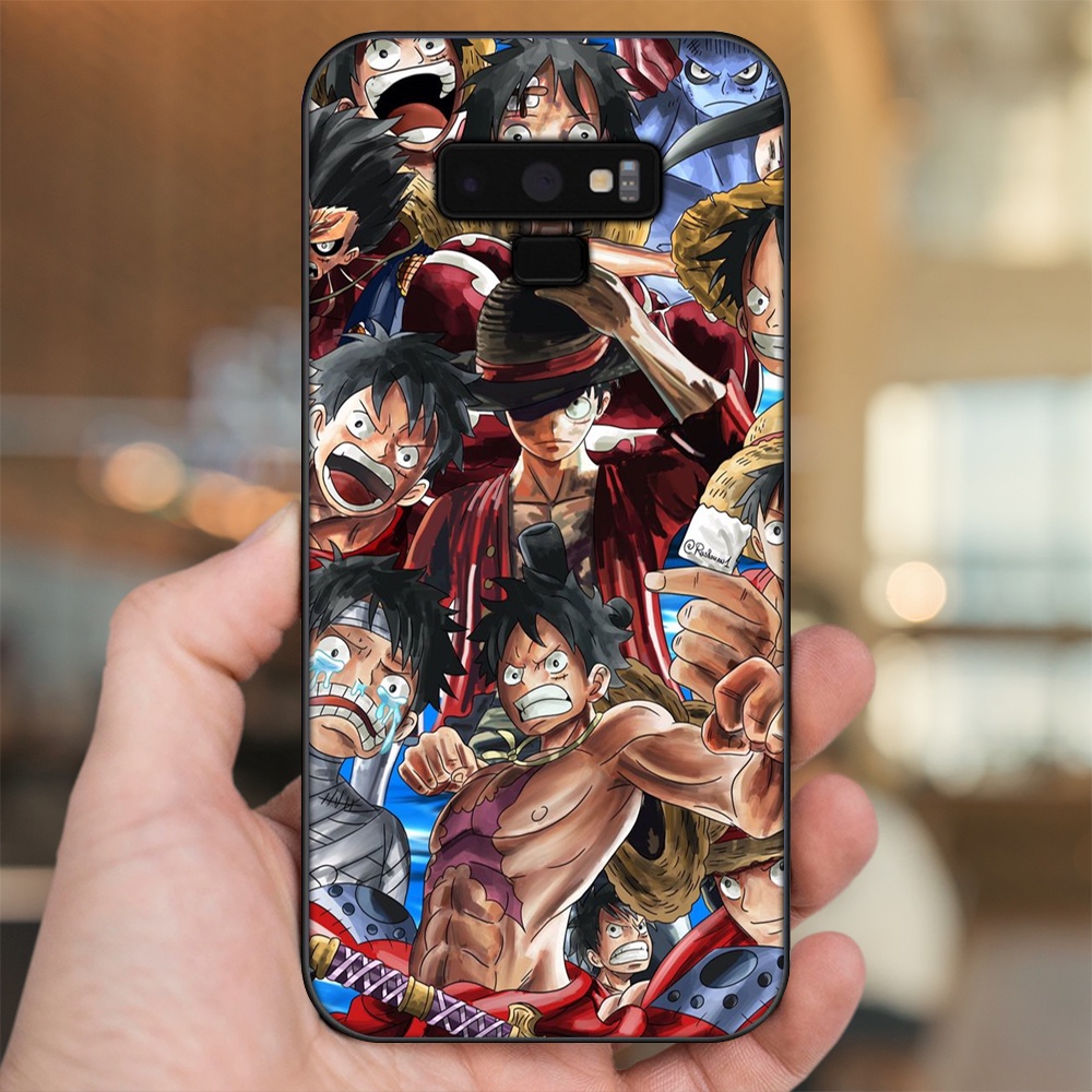 Ốp lưng Samsung Note 9 viền đen in hình Luffy One Piece