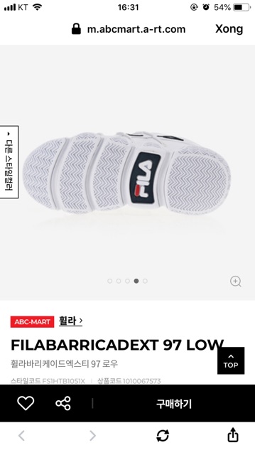 Giày Fila Barricadext 97 low chính hãng