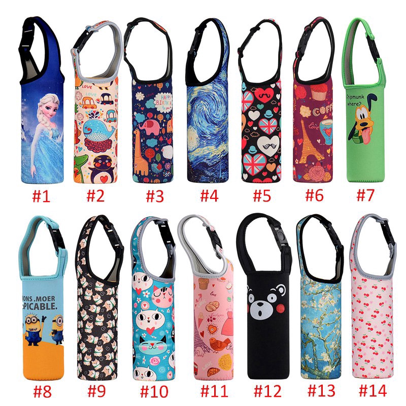 Túi đựng/ Dây đeo bình nước phong cách Hàn Quốc dễ thương