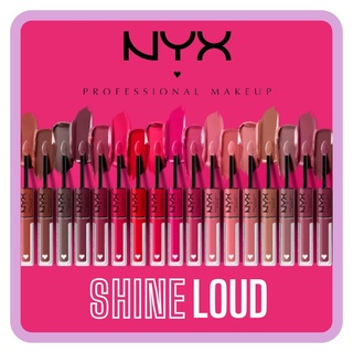 Son kem 2 đầu Nyx Professional Makeup Shine Loud High Shine Lip Colour 3.4 mL chống thấm nước