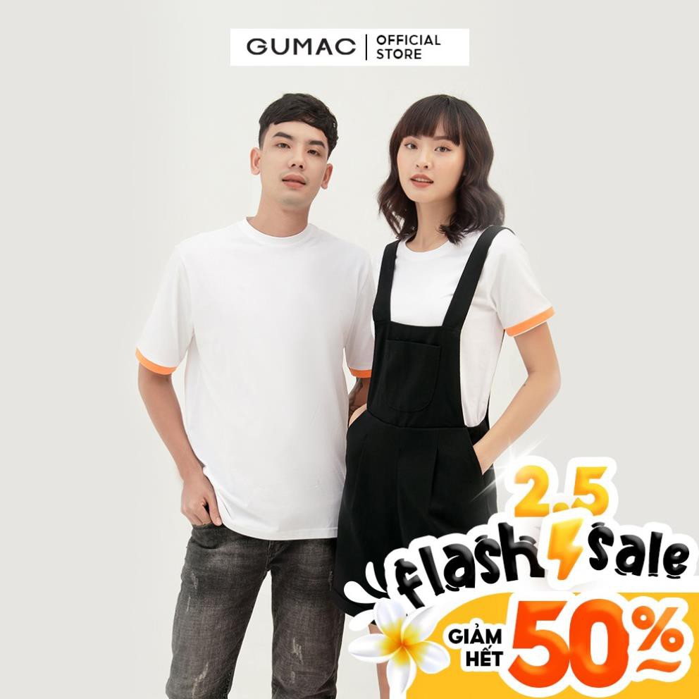 Quần short nữ phối yếm GUMAC thiết kế mới cá tính QB377 New ྇