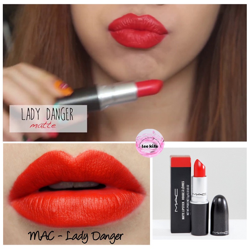 Son MAC Lady Danger 607 - Màu Đỏ Cam