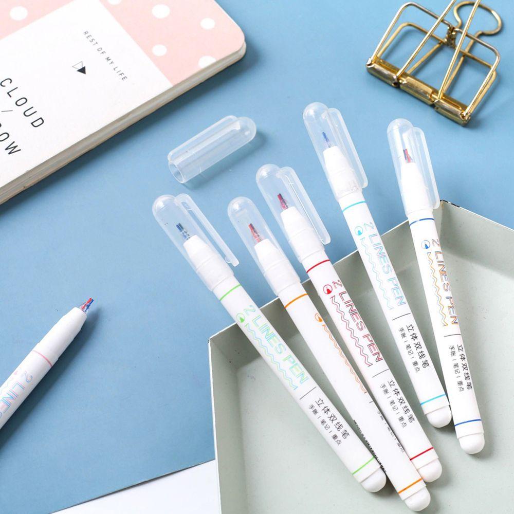 Bút Mực Gel Hai Đường Nhiều Màu Dễ Thương Trang Trí Sổ Tay/Sổ Tay