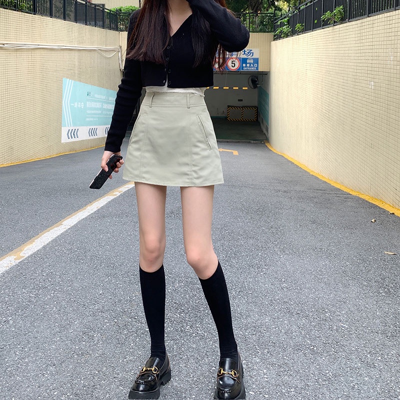 Chân Váy Chữ A Lưng Cao Màu Trơn Thời Trang 43777 | BigBuy360 - bigbuy360.vn