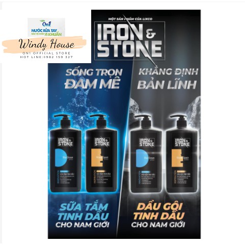 Sữa tắm tinh dầu Iron&amp;Stone Innovation hương Blue Ocean dung tích 650ml