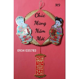 Tem nhãn giấy đỏ dán dưa dán mẹt trang trí tết