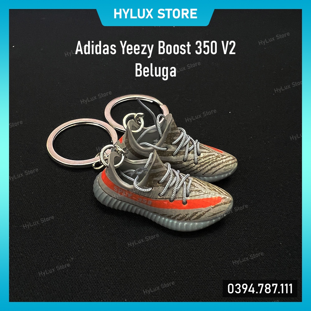 Móc khóa giày 3D Yezzy Beluga cao cấp