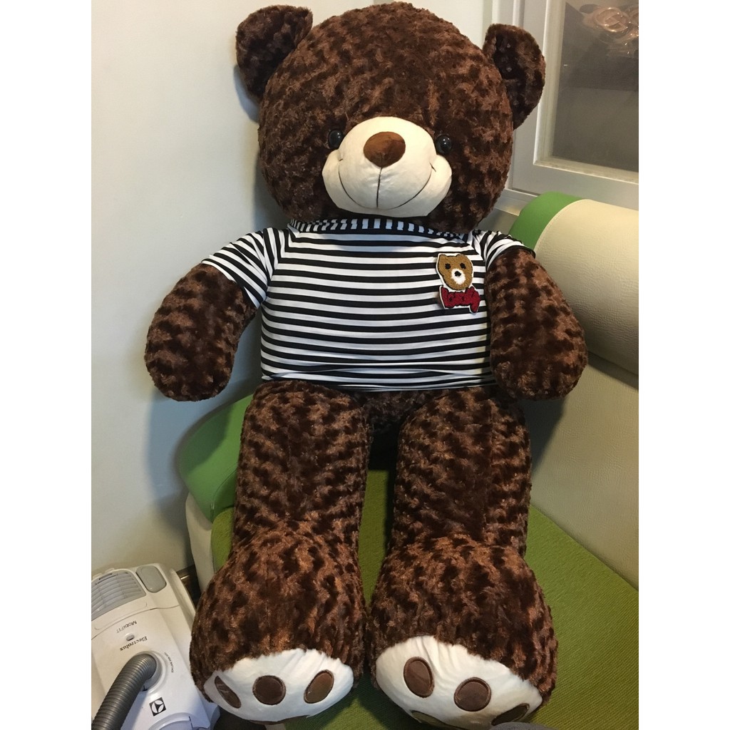 Gấu bông Teddy Cao Cấp khổ vải 1m4 Cao 1,2 màu Nâu hàng Lông Siêu Mềm Mịn