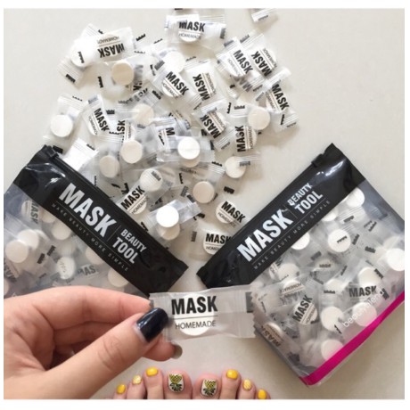 Gói Mặt Nạ Nén Beauty Blend Homemade Silk Mask Helper 100 viên (bản lụa) - carrysa_shop - HCM