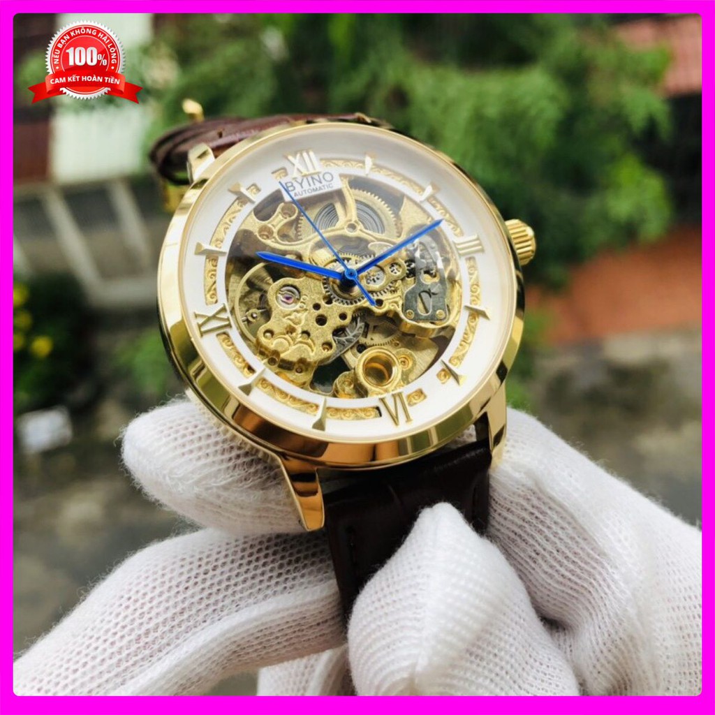 [ Hàng Xịn ] ĐỒNG HỒ BiYINO  CƠ DÂY DA CAO CẤP CHÍNH HÃNG (TẶNG KÈM HỘP) [ Đồng Hồ Nam Cao Cấp] | BigBuy360 - bigbuy360.vn