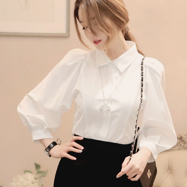 Áo Sơ Mi Nữ tay bồng thời trang công sở,  Áo Kiểu Nữ đẹp đủ size SML phù hợp đi chơi, đi làm, đi học - ảnh/video thật