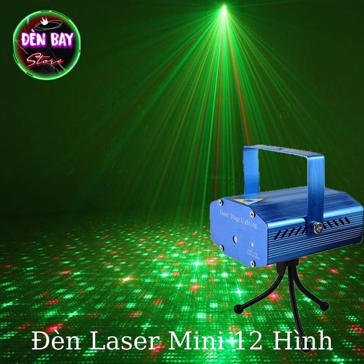Đèn Laser 12 hình trong 1 Mini Sân Khấu Phòng Bay, Phòng Karaoke Vũ Trường Cảm Biến Theo Nhạc