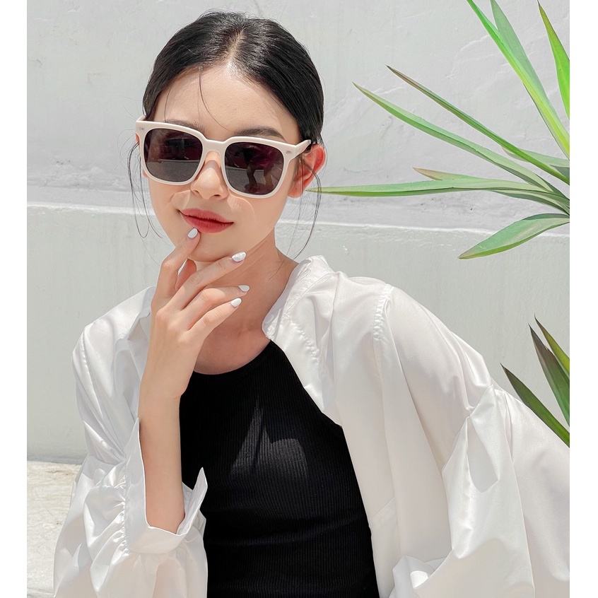 Kính mát nam nữ LILYEYEWEAR mắt vuông to chống UV400 chống bụi đi đường màu sắc thời trang hè kc317