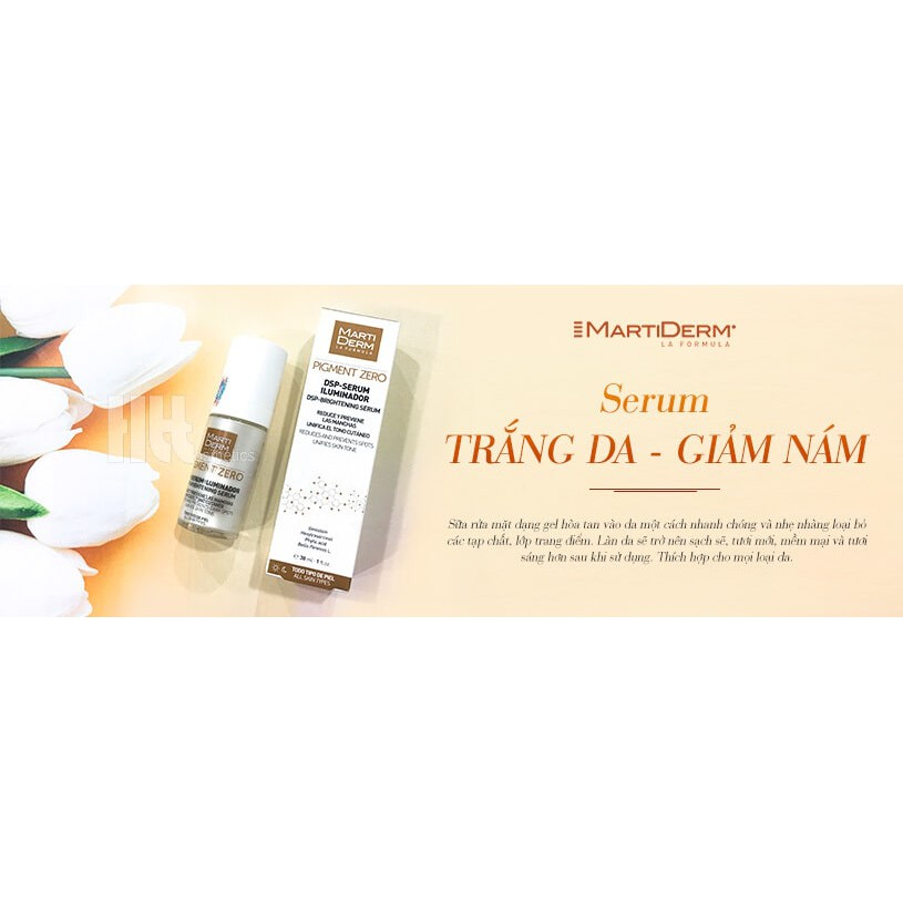 MartiDerm Pigment Zero DSP Serum Illuminator - Tinh Chất Làm Sáng Da, Mờ Thâm, Duy Trì Sau Hydroquinone