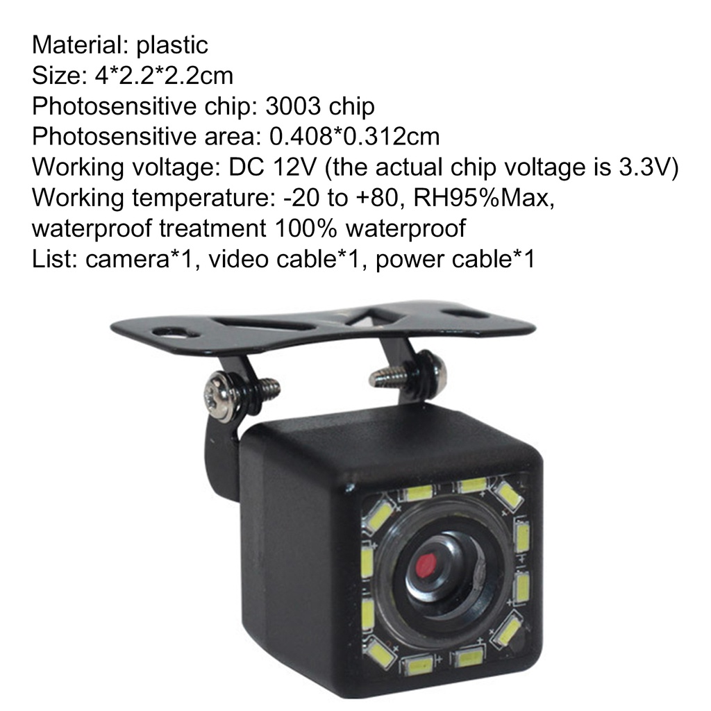 Camera lùi xe 12 bóng LED góc rộng 170 độ
 | BigBuy360 - bigbuy360.vn