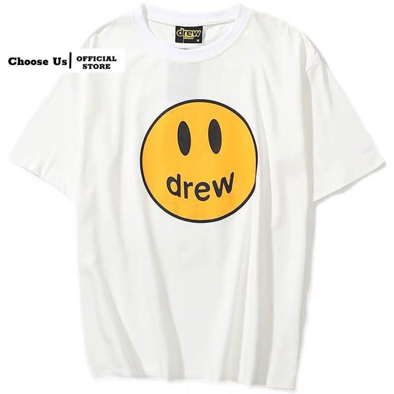 Áo thun form rộng drew vải cotton, tay lỡ unisex dáng dài Choose Us CA008