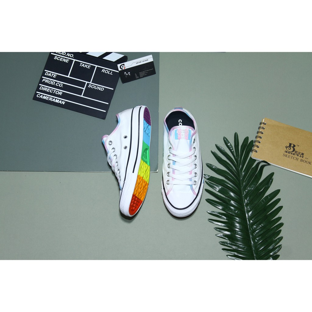 Converse thấp cổ vải trắng CTVT62