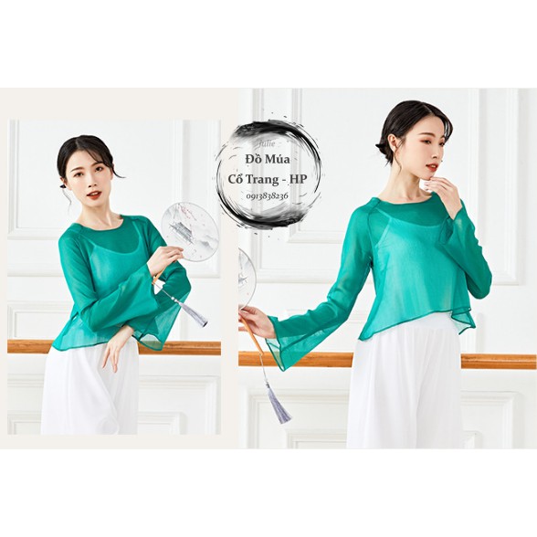 Áo croptop dài tay nhiều màu cho bạn nữ