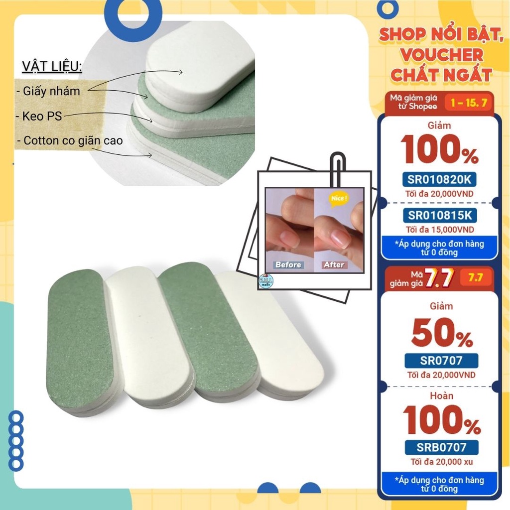 DŨA/GIŨA BÓNG-CỨNG-HỒNG MÓNG MINI DÙNG 1 LẦN