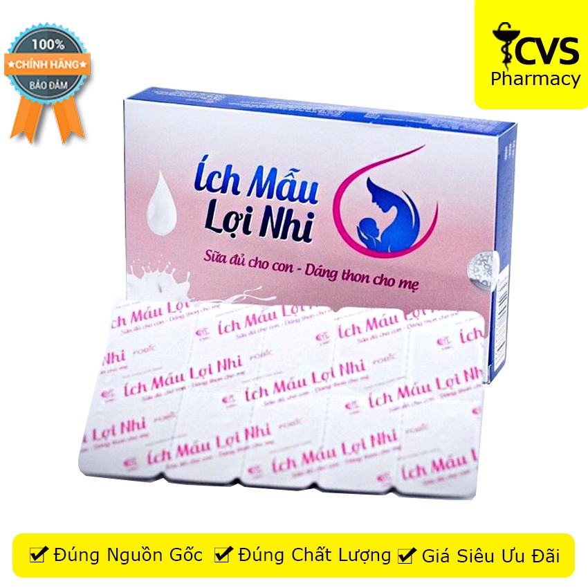 Ích Mẫu Lợi Nhi Hộp 20 viên - Sữa đủ cho con, dáng thon cho mẹ - cvspharmacy