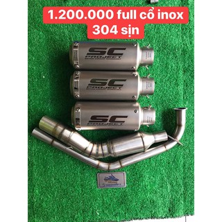 (Combo) Pô SC kèm cổ pô bầu tổ ong 304