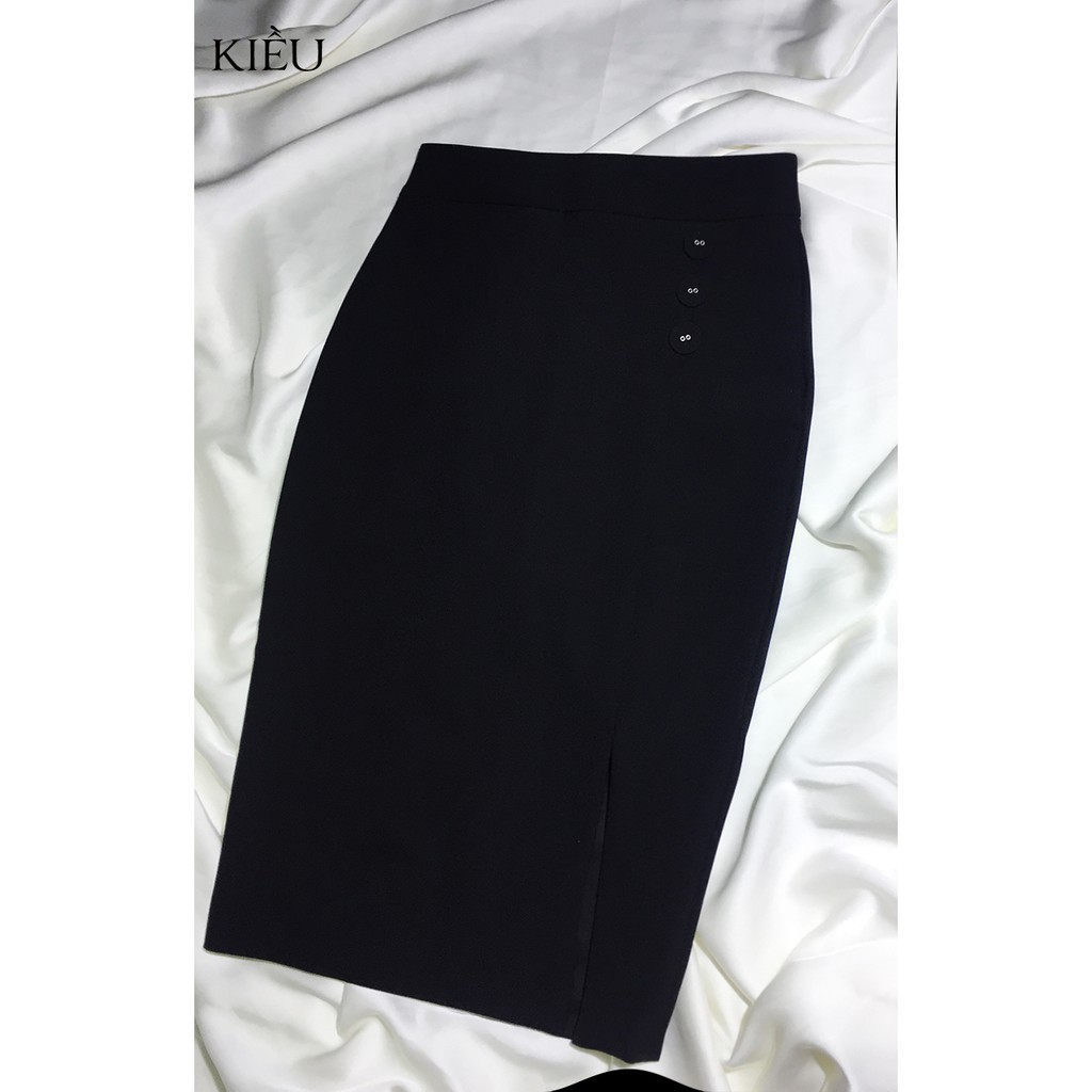 Chân váy bút chì💖 Ảnh thật💖Chân váy công sở đen xẻ trước | BigBuy360 - bigbuy360.vn