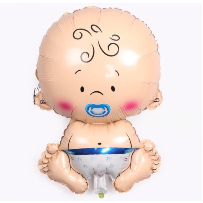 Bong Bóng Hình Vương Miện, Em Bé, Bánh Sinh Nhật, Xe Nôi, Bàn Chân, Bình Sữa, Nơ, Trang Trí Sinh Nhật Cho Bé Trai Bé Gái