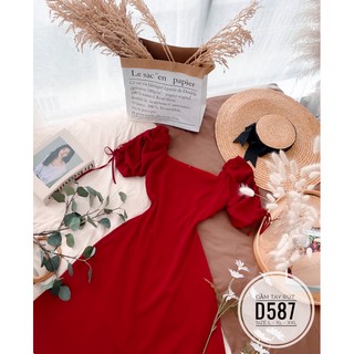 Bigsize Đầm tay rút D587