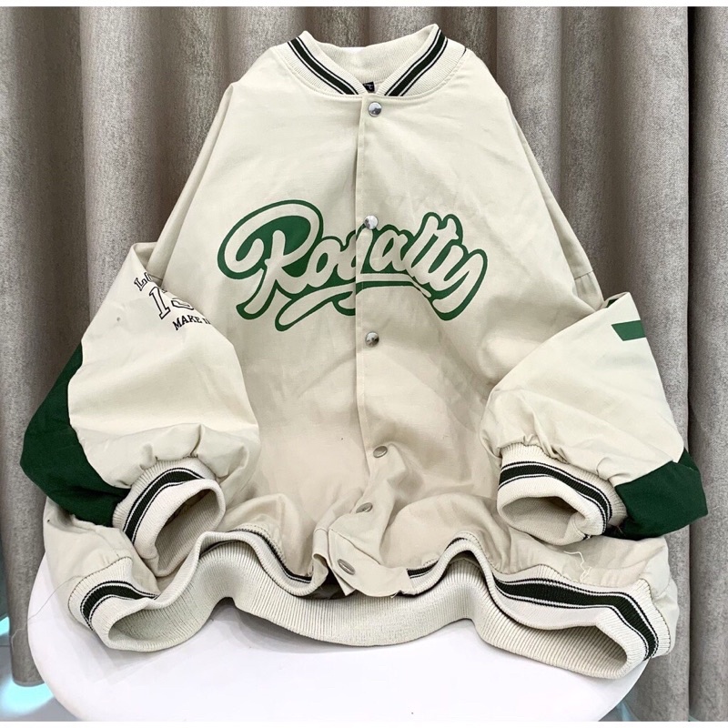 [ ẢNH THẬT + VIDEO ] Áo Khoác Bomber ROYALLY Kaki 2 Lớp  From Rộng dày dặn phong cách Ulzzang-Khoác Dù Nam Nữ Unisex