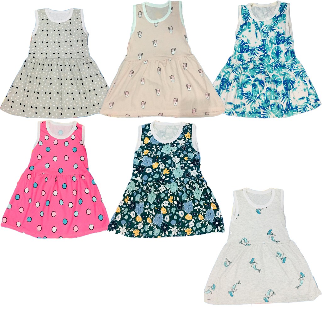 Váy ba lỗ bé gái chất mát mùa hè cho bé từ 1-5 tuổi (8-25kg) Song An Eco Giao mầu ngẫu nhiên
