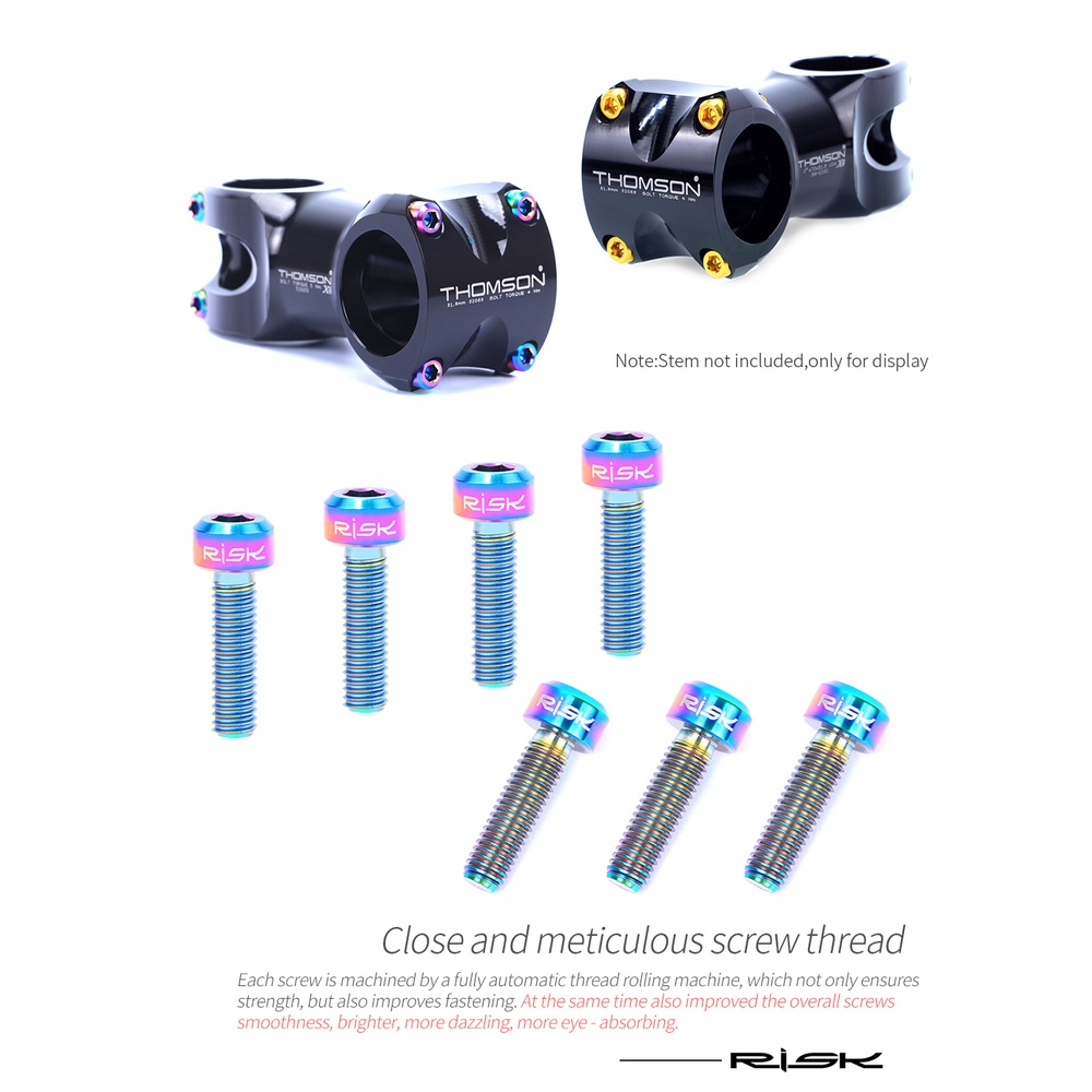 1 Bộ Ốc Vít Titan M5x16/18mm Cho Xe Đạp Leo Núi