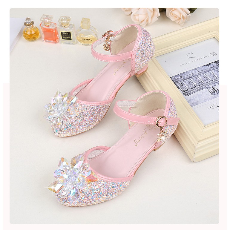 Giày Cao Gót Công Chúa Thiết Kế Mới Thời Trang 2023 Dành Cho Bé Gái