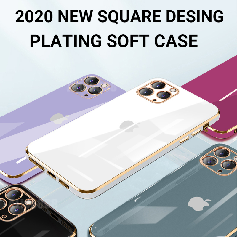 Ốp Điện Thoại Mềm Kiểu Vuông Cho IPhone 11 Pro Max 7 8 Plus SE 2020