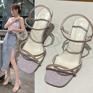 Giày cao gót mũi vuông hot trend 2021(sẵn)