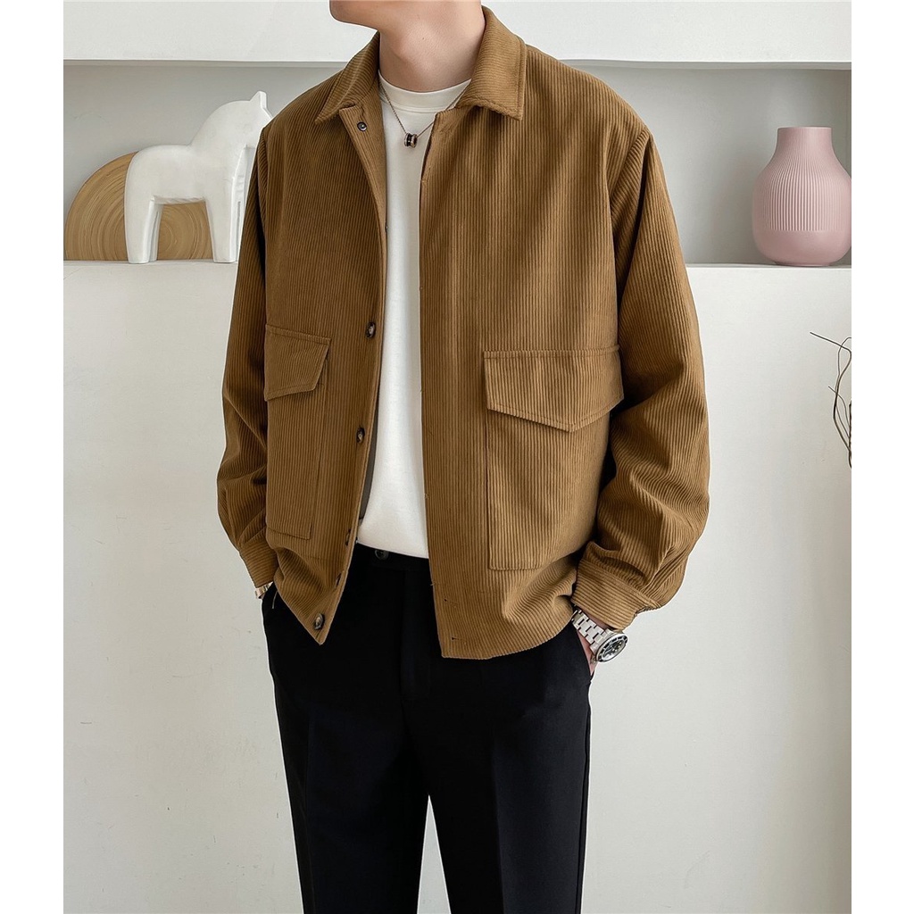 Áo khoác nam nhung tăm, Jacket cao cấp, dày dặn, thời trang hot trend 2022 #BS01