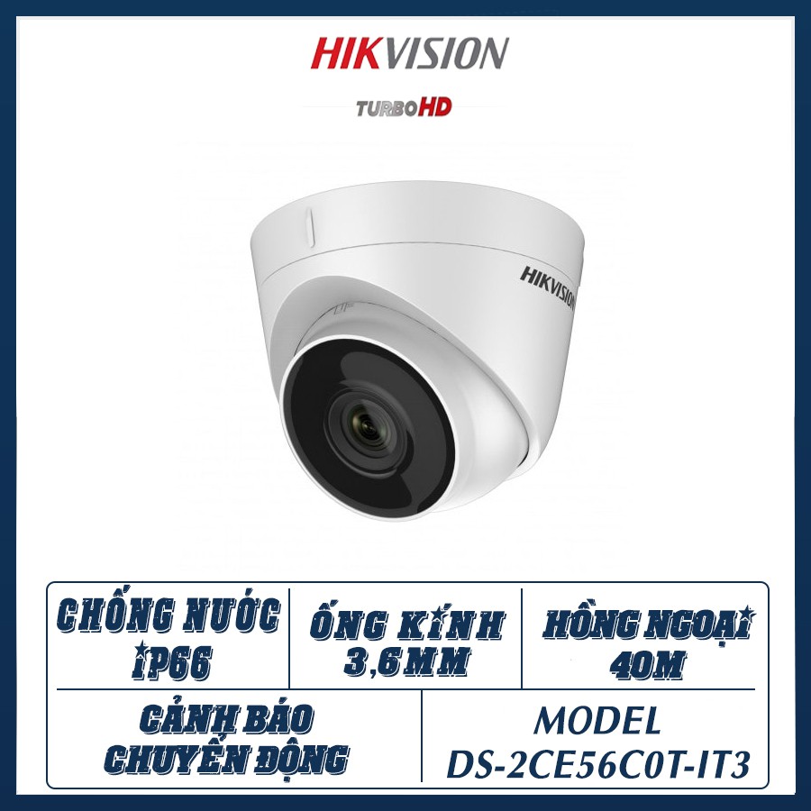 Camera giám sát trong nhà Hikvision DS-2CE56C0T - IT3 - HD720P- 1.0MP