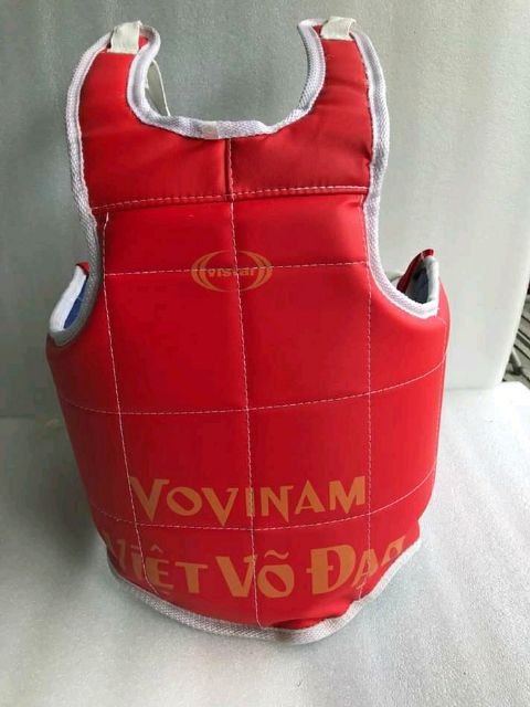 GIÁP THÂN VÕ VOVINAM (cặp) được may từ da simili PU cao cấp bền đẹp một mặt xanh và mặt đỏ